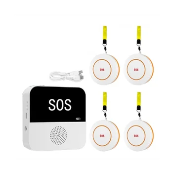 Беспроводной WiFi Пейджер для пожилых людей, осуществляющих уход, Кнопка вызова SOS, система экстренного оповещения SOS для пожилых пациентов, пожилых людей (B)