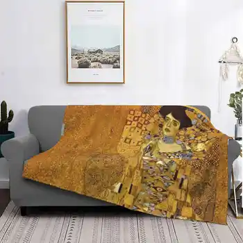 Бестселлер Адель Блох Домашнее Фланелевое Одеяло Cool Art Klimt Весенняя Тематика Ism Artistic Art Freak Любительница Искусства Знаменитая