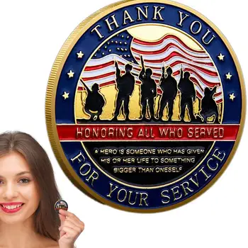 Благодарим Вас за вашу службу Отчеканите НАМ памятную монету Challenge Coin В честь всех ветеранов Спасибо Вам за вашу службу
