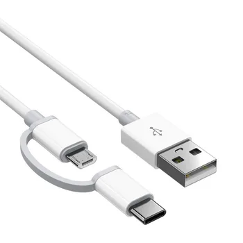 Быстрое зарядное устройство для телефона USB-кабель для передачи данных для Xiaomi Samsung Huawei Oneplus Sony Nokia USB C Кабель 2 в 1 Micro USB Type C кабель