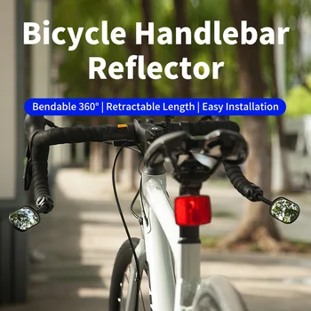 Велосипедное зеркало заднего вида RRSKIT с возможностью поворота на 360 градусов, руль для шоссейного велоспорта MTB, Выдвижной Складной отражатель