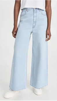 Весной и летом 2023 года Новые женские джинсовые брюки с высокой талией и широкими штанинами