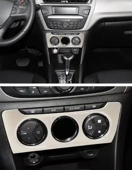 Внутренняя панель кондиционера автомобиля из нержавеющей стали подходит для Citroen C-Elysee 2017 2018 YJF