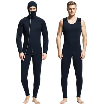 Водолазный костюм из неопрена 7 мм для мужчин Pesca Гидрокостюм для подводной охоты, серфинга, подводного плавания, раздельные костюмы, комбинированный гидрокостюм для серфинга