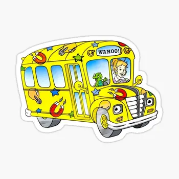 Волшебный школьный автобус, 5 шт., автомобильные наклейки для украшения, принт на окне, Забавный бампер, гостиная, Аниме, фон, Мультфильм, Домашнее искусство