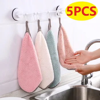 Высокоэффективное полотенце для уборки дома Посуда Ткань из микрофибры Кухонные гаджеты 5шт Супер Впитывающий инструмент для мытья посуды Кухня
