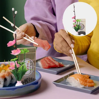 Декор тарелки В пользу Искусственных цветов, Суши, Ресторанный аксессуар из искусственного дерева, японская поставка, Яркая фигурка Комнатного растения