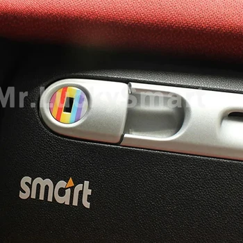 Декоративное кольцо для запуска автомобильного ключа, Светящаяся 3D Круглая наклейка для Mercedes Smart 451 Fortwo, Аксессуары для модификации интерьера эпоксидной смолой
