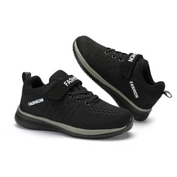 Детская обувь, кроссовки для мальчиков, черные кроссовки на платформе для девочек, удобные повседневные кроссовки для детей от 6 до 12 лет, школьная спортивная обувь для мальчиков Tenis