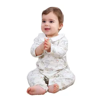Детское боди с длинным рукавом для новорожденных мальчиков и девочек