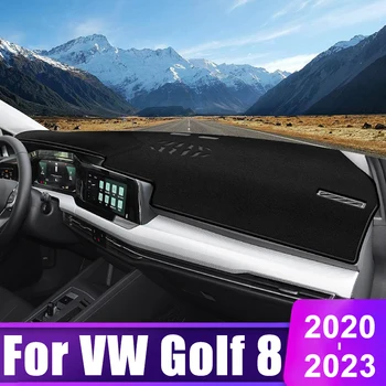 Для Volkswagen VW Golf 8 MK8 2020 2021 2022 2023 Приборная Панель Автомобиля Солнцезащитный Козырек Крышка Коврик Приборный Стол Нескользящие Накладки Аксессуары