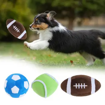 Жевательная игрушка для собак, устойчивая к укусам, мягкая на ощупь, устойчивая к царапинам, форма шара Для спортивных тренировок, многоразовые пушистые шарики для собак, игрушка для использования на открытом воздухе