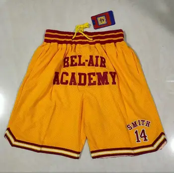 Желтые Баскетбольные шорты The Fresh Prince of Bel Air Academy # 14 Уилла Смита, размер США