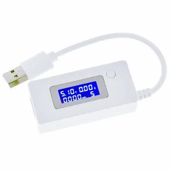 ЖК-зарядное устройство Micro USB Емкость аккумулятора, Напряжение, Ток, Тестер, детектор + Нагрузочный резистор 2A / 1A с переключателем
