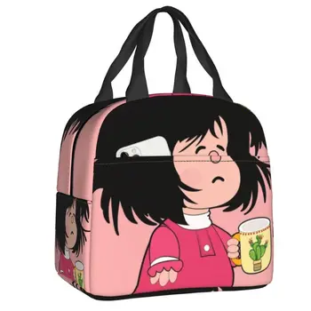 Забавная изолированная сумка для ланча Mafalda для работы, школы, комиксов, водонепроницаемый кулер, термос, ланч-бокс, женские Детские сумки-контейнеры для еды