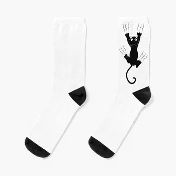 Забавная футболка с кошачьими царапинами и другая одежда с кошачьими носками, носки для кроссфита, мужские хлопчатобумажные носки дизайнерского бренда