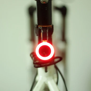 Задний фонарь для велосипеда с кабелем зарядного устройства Водонепроницаемый Износостойкий 10 Люмен Аксессуары Черный в форме сердца
