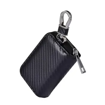 Защитная сумка для брелока на молнии из искусственной кожи, сумка для ключей, блокирующая Rfid-сигнал, сумка для защиты от кражи, чехол для защиты от взлома, Блокиратор