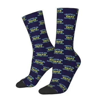 Зимние носки унисекс для триатлона Support Crew, ветрозащитные Happy Socks, уличный стиль Crazy Sock