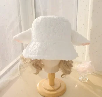 Зимняя бархатная шляпа с ушками из ягненка ручной работы, женская танцевальная корона