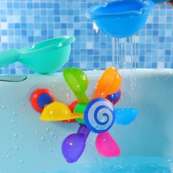 Игрушки для купания детей, Красочное водяное колесо, присоска для купания, игровой набор для распыления воды в ванне, Разбрызгиватель для душа, игрушка для детей младшего возраста