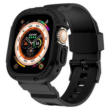Из углеродного волокна TPU для Apple Watch SE 40 мм ремешок и чехол Apple Watch Sport Band Apple Watch Band 2023