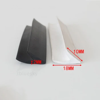 Изготовленная на заказ резиновая прокладка LV Angle Corner Protecor Edge Encloser Shield Прокладка для предотвращения столкновений 10x18 мм Черный Белый