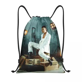 Изготовленные на заказ сумки на шнурке французской певицы Eva Queen Для мужчин и женщин, легкий спортивный рюкзак для хранения в тренажерном зале