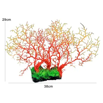 Искусственный коралловый орнамент Яркий цвет Макет декорации с высокой имитацией Искусственное коралловое растение Украшение аквариума для рыб