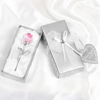 Искусственный цветок розы из кристаллов розового золота -Лучший подарок на Рождество, Годовщину свадьбы, День матери, День Святого Валентина 2023