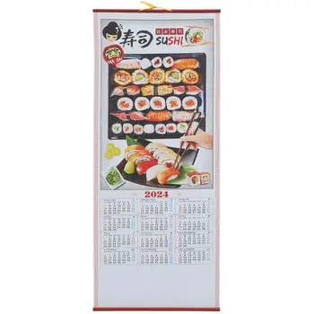 Календарь Ежемесячный Настенный календарь в китайском стиле Подвесной календарь 2024 Год Дракона Подвесное украшение календаря