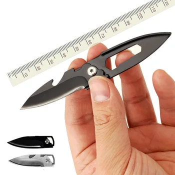 Карманный складной нож для выживания в чрезвычайных ситуациях на открытом воздухе EDC Фруктовый нож Мини-открывалка для бутылок ножи для ключей Ручной инструмент