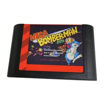 Картридж Mega Bomberman с 16-битной игровой картой MD для Sega Mega Drive и для оригинальной консоли