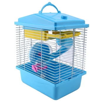 Клетка для домашних животных, Домик для хомячков с прозрачным потолочным окном, Двухслойный Домик для хомячка Golden Hamster Pet