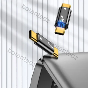 Конвертер Синхронизации Данных Thunderbolt 4/3 40 Гбит/с 100 Вт 5A Разъем для Быстрой Зарядки Macbook Pro USB 4.0 Type C Адаптер USB C Удлинитель