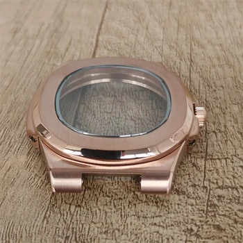Корпус часов из розового золота 41 мм, сапфировое стекло для набора аксессуаров для часов с механизмом NH35 NH36 4R