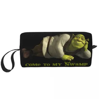 Косметичка Come To My Swamp Shrekes, Женский косметический органайзер для путешествий, сумки для хранения туалетных принадлежностей Kawaii