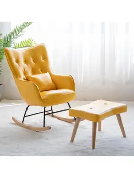 Кресло-качалка из массива дерева Nordic balcony домашнее кресло-качалка для ленивого отдыха кресло-качалка для взрослых кресло-качалка для сна