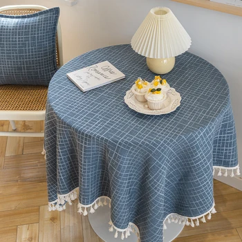 Круглый стол, скатерть, ветер, синяя покрывающая ткань, круглая подушка для журнального столика, маленькая скатерть, свадебное украшение