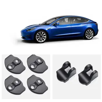 Крышка Дверного Замка Автомобиля для Tesla Модель 3 Крышка Дверного Замка Автомобиля ABS Защитные Крышки Дверные Нержавеющие Заглушки Автомобильные Аксессуары