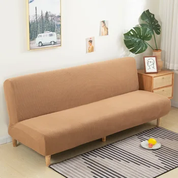 Кукурузный бархат, Однотонный Эластичный Универсальный чехол для дивана, Пылезащитный чехол для дивана-кровати с полной сумкой, японский эластичный чехол для дивана
