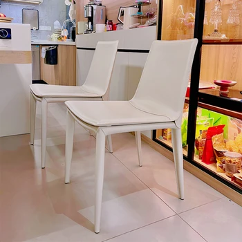 Кухонные обеденные стулья Nordic Gaming, Минималистичные Обеденные стулья для спальни на открытом воздухе, Итальянская мебель для дома Sandalye из искусственной кожи YQ50DC