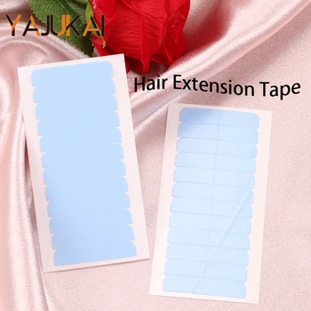 Лента для наращивания волос 4x0,8 см, синяя водонепроницаемая клейкая лента для кружевных париков, Двусторонняя невидимая лента Ultra Hold