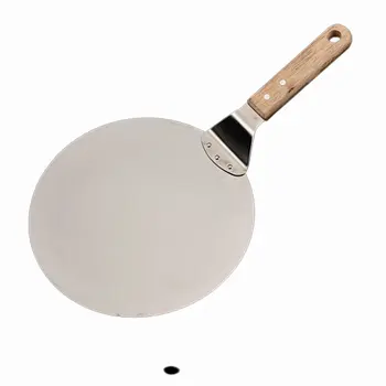 Лопатка для пиццы из нержавеющей стали с деревянной ручкой Удобная нескользящая ручка с плотным соединением Для домашнего использования