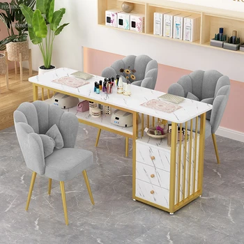 Маникюрные столы в скандинавском минимализме, столы для маникюра от европейского дизайнера, Салонная мебель, Легкая роскошь, Профессиональный стол для маникюра, стол Z