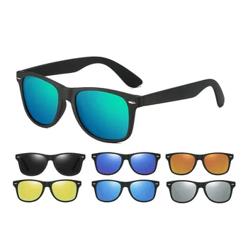 Матовая поверхность, рамка для ПК, линзы UV400 TAC, поляризованные солнцезащитные очки, модные оттенки, солнцезащитные очки для мужчин, женщин, дам