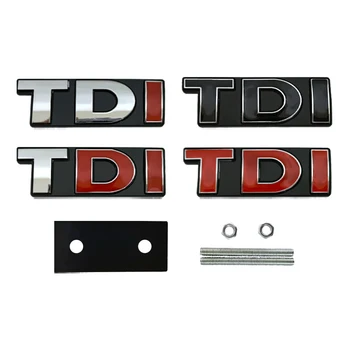 Металлический логотип TDI, Решетка переднего капота, Значок заднего багажника, Эмблема, Наклейки, Отличительные знаки для VW Polo Golf MK5 MK6 Jetta Passat GTI Touran Bora