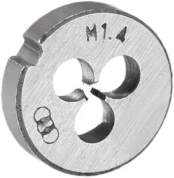 Метрическая круглая матрица M1.4 X 0.3, правосторонняя матрица для нарезания резьбы машинным способом, матрица для нарезания резьбы из легированной стали