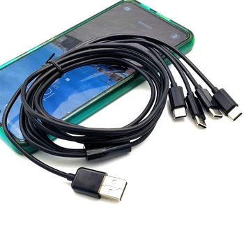 Многофункциональный Зарядный кабель USB C 4 в 1 с 4 Штекерами Type-C Multi Cable 2A Output длиной 200 см/78,74 дюйма Надежный