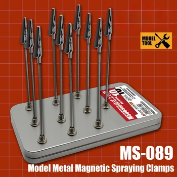 Модельные металлические магнитные напыляющие зажимы Зажим с ящиком для хранения Зажим для краски для военного моделирования Набор инструментов
